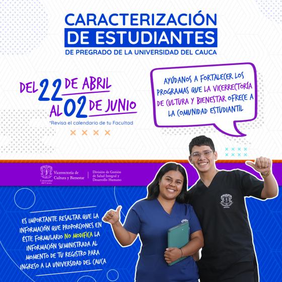 Caracterización de Estudiantes de Pregrado de la Universidad del Cauca